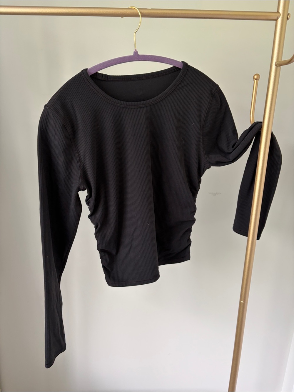 Lululemon Black Long Sleeve Ribbed Women's Top